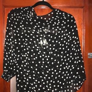 Black and white blouse !!!!